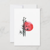 Cartons Réponse Mariage japonais Sun et bambou (Dos)