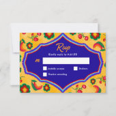 Cartons Réponse Mariage jaune mexicain (Devant)