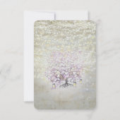 Cartons Réponse Mariage Lavande Conte de Fées Lumières et Étoiles (Dos)