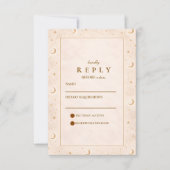 Cartons Réponse Mariage Lune Céleste Et Étoiles (Devant)
