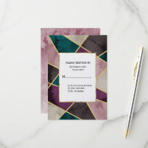 Mariage Luxueux Géométrique Or Vert Violet
