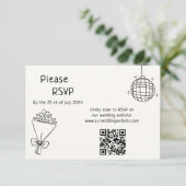 Cartons Réponse Mariage manuscrit (Debout devant)