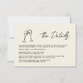 Cartons Réponse Mariage manuscrit rétro à la main (Devant)