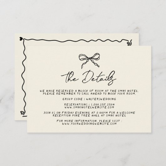 Cartons Réponse Mariage manuscrit rétro à la main (Devant / Derrière)