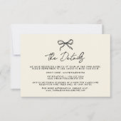 Cartons Réponse Mariage manuscrit rétro à la main (Devant)