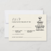 Cartons Réponse Mariage manuscrit rétro à la main (Devant)