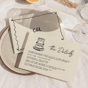 Cartons Réponse Mariage manuscrit rétro à la main