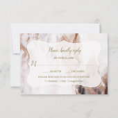 Cartons Réponse Mariage Marbre Violet Luxe Aurum (Dos)