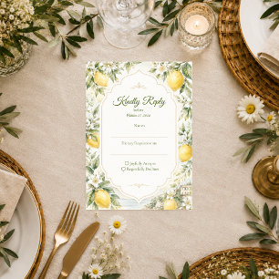 Cartons Réponse Mariage Méditerranéen Romantique
