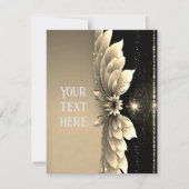 Cartons Réponse Mariage métal or (Dos)