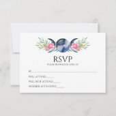 Cartons Réponse Mariage métaphysique floral de rose de phase de lu (Devant)