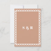 Cartons Réponse Mariage mexicain Fiesta Barro Papel Picado Boho (Dos)