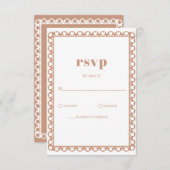 Cartons Réponse Mariage mexicain Fiesta Barro Papel Picado Boho (Devant / Derrière)