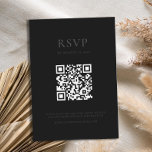 Cartons Réponse Mariage minimal mat moderne noir<br><div class="desc">Cartes rsvp de mariage modernes avec un design minimal en noir mat.</div>
