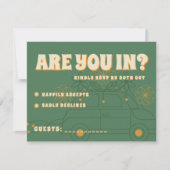 Cartons Réponse Mariage minimal Vosvos vert (Devant)