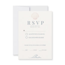 Mariage Minimaliste Coquillage Bleu Poussiéreux du