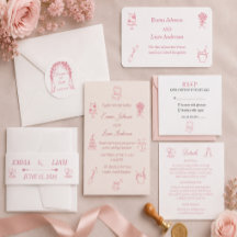 Mariage Minimaliste Élégant Rose Pâle