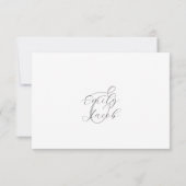 Cartons Réponse Mariage Minimaliste Gris & Blanc (Dos)