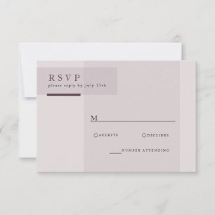 Cartons Réponse Mariage minimaliste Lavender Grey Neutre