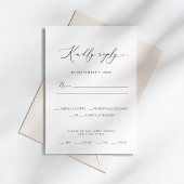 Cartons Réponse Mariage minimaliste moderne