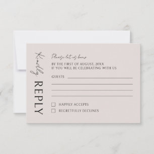 Cartons Réponse Mariage minimaliste moderne Boho