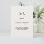 Cartons Réponse Mariage Minimaliste Moderne Micro (Debout devant)