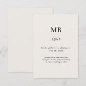 Cartons Réponse Mariage Minimaliste Moderne Micro (Devant / Derrière)