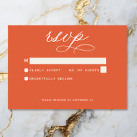 Mariage minimaliste moderne Sunset Orange