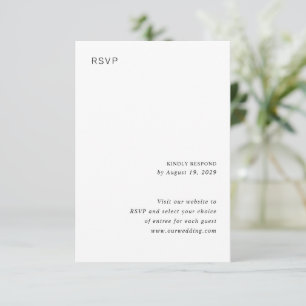 Cartons Réponse Mariage minimaliste noir et blanc élégant
