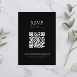 Cartons Réponse Mariage minimaliste noir et blanc moderne<br><div class="desc">Cartes rsvp de mariage modernes avec un design minimal en noir et blanc.</div>