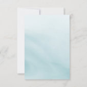 Cartons Réponse Mariage minimaliste sarcelle moderne (Dos)
