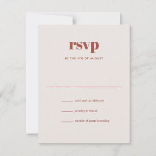 Cartons Réponse Mariage Mix Match Tendance Marron Ivoire Moderne