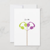 Cartons Réponse Mariage Mixtape Indie Rétro (violet/chaux) (Dos)