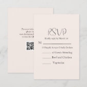 Cartons Réponse Mariage moderne (Devant / Derrière)