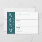 Cartons Réponse Mariage Moderne Abstrait- Emerald Green- (Dos)