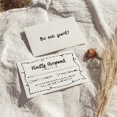 Cartons Réponse Mariage moderne avec cadre rétro dessiné main