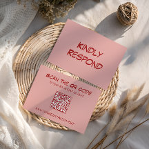 Mariage moderne avec code QR