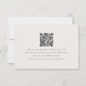 Cartons Réponse Mariage moderne avec code QR botanique vert sauge (Dos)