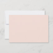 Cartons Réponse Mariage moderne Blush et Black Script (Dos)