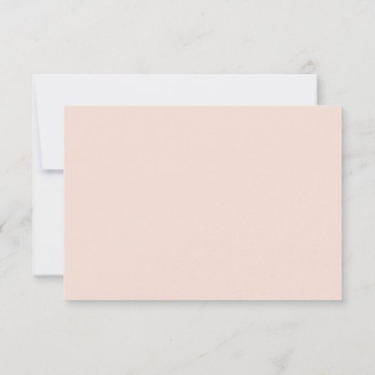 Cartons Réponse Mariage moderne Blush et Black Script (Dos)