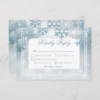 Mariage moderne Dusty Blue Snowflake