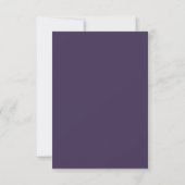 Cartons Réponse Mariage Moderne Écriture Violette Élégante (Dos)
