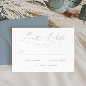 Cartons Réponse Mariage moderne élégant Dusty Blue Script