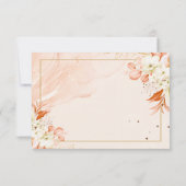Cartons Réponse Mariage Moderne Fleur de Pêche Céleste (Dos)