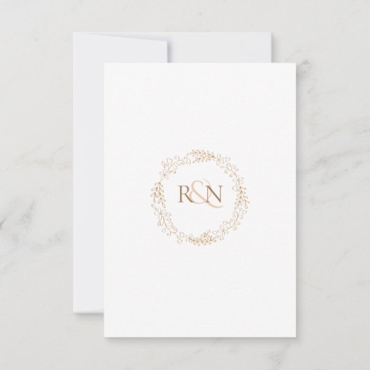 Cartons Réponse Mariage moderne Laurel Garland (Dos)