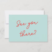 Cartons Réponse Mariage Moderne Lumineux Coloré Rétro Amusant Funk (Dos)