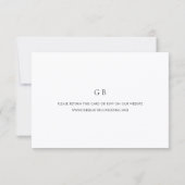 Cartons Réponse Mariage Moderne Minimaliste (Dos)