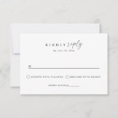 Cartons Réponse Mariage moderne simple (Devant)