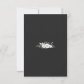 Cartons Réponse Mariage monochrome de luxe (Dos)