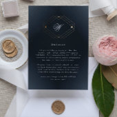 Cartons Réponse Mariage Monogramme de la marine classique